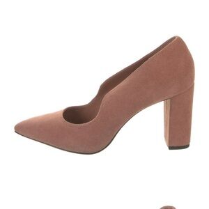 Opening Ceremony / Getta block heel Pump pointed toe in desert Blush suede 39 9